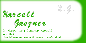 marcell gaszner business card